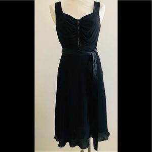 Charles Chang Lima Silk Black Dress Size 2